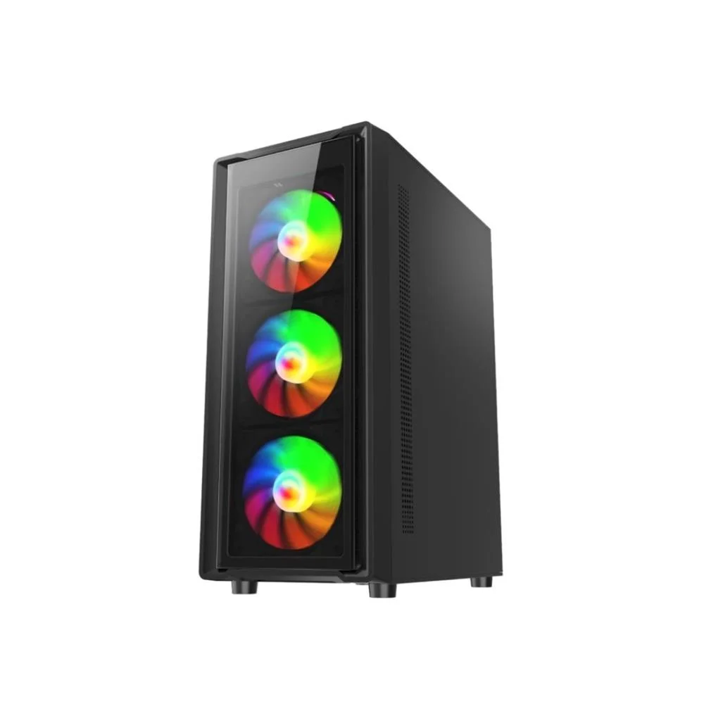 Gabinete Liketec Sigma, Mid Tower, LED ARGB, Vidro Temperado, Preto Gabinete Liketec Sigma, Mid Tower, LED ARGB, Vidro Temperado, Preto
