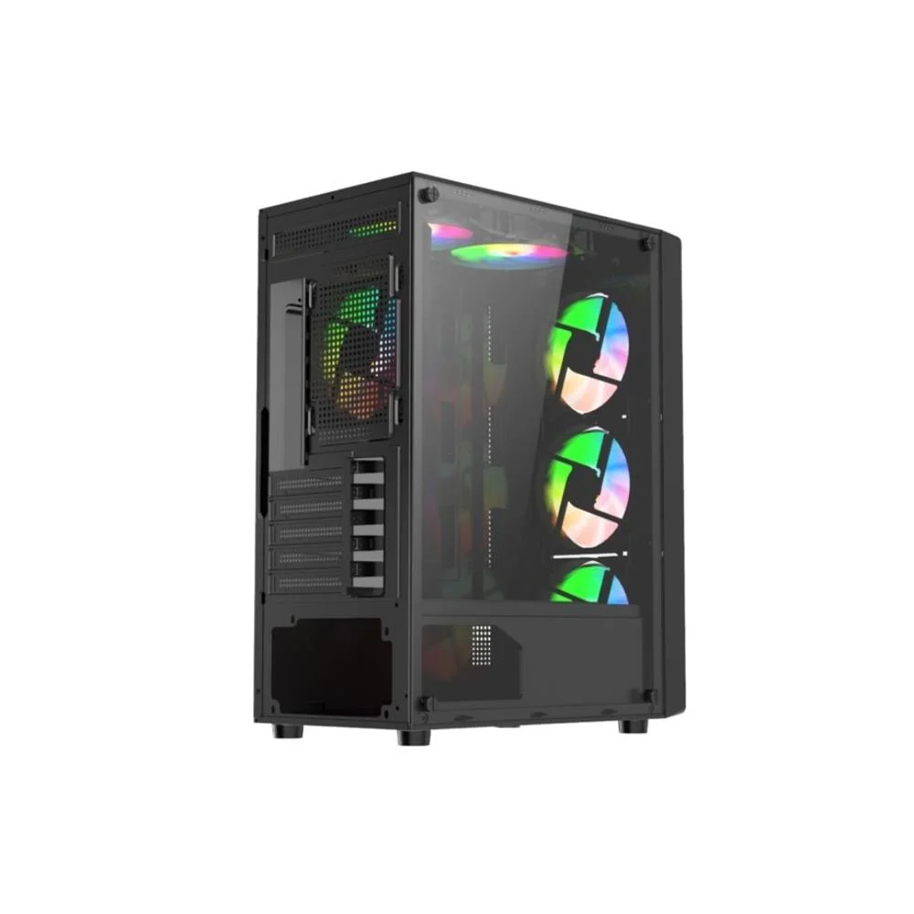 Gabinete Liketec Sigma, Mid Tower, LED ARGB, Vidro Temperado, Preto Gabinete Liketec Sigma, Mid Tower, LED ARGB, Vidro Temperado, Preto
