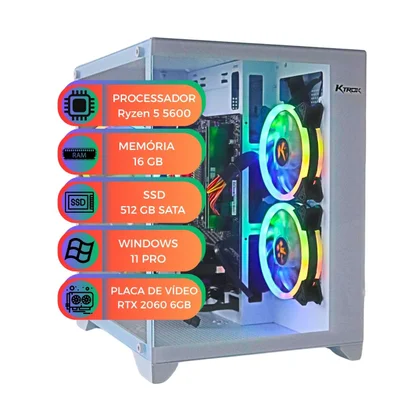 Ryzen 5 5600X RGB デスクトップPC　win11 25H2 PC AMD Ryzen 5 5600X 16 GB 1 TB Windows 11 PROFESSIONAL | MercadoLivre