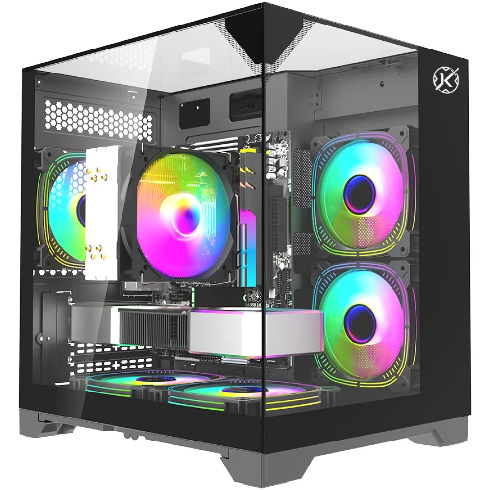 Gabinete Gamer Kalkan Midgard Vision S/fan S/fonte Micro Atx Aquário Panorâmico Preto - Klk00086 Gabinete Gamer Kalkan Midgard Vision S/fan S/fonte Micro Atx Aquário Panorâmico Preto - Klk00086