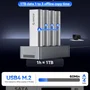 Duplicador Clone De 4 Baias Ss Nvme M.2 Usb-c 4.0 40gbp