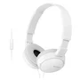 Fone De Ouvido Com Fio Sony Mdr-zx110ap Branco P2 3.5mm Com Microfone E Controle – Headphone Leve E Confortável