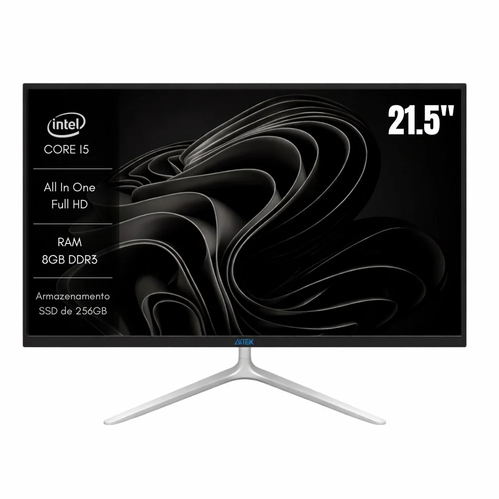 "Computador All In One Aitek 21.5"" Full Hd LED 60hz Intel Core i5 256gb SSD 8GB Ram HDMI Windows" em Campinas