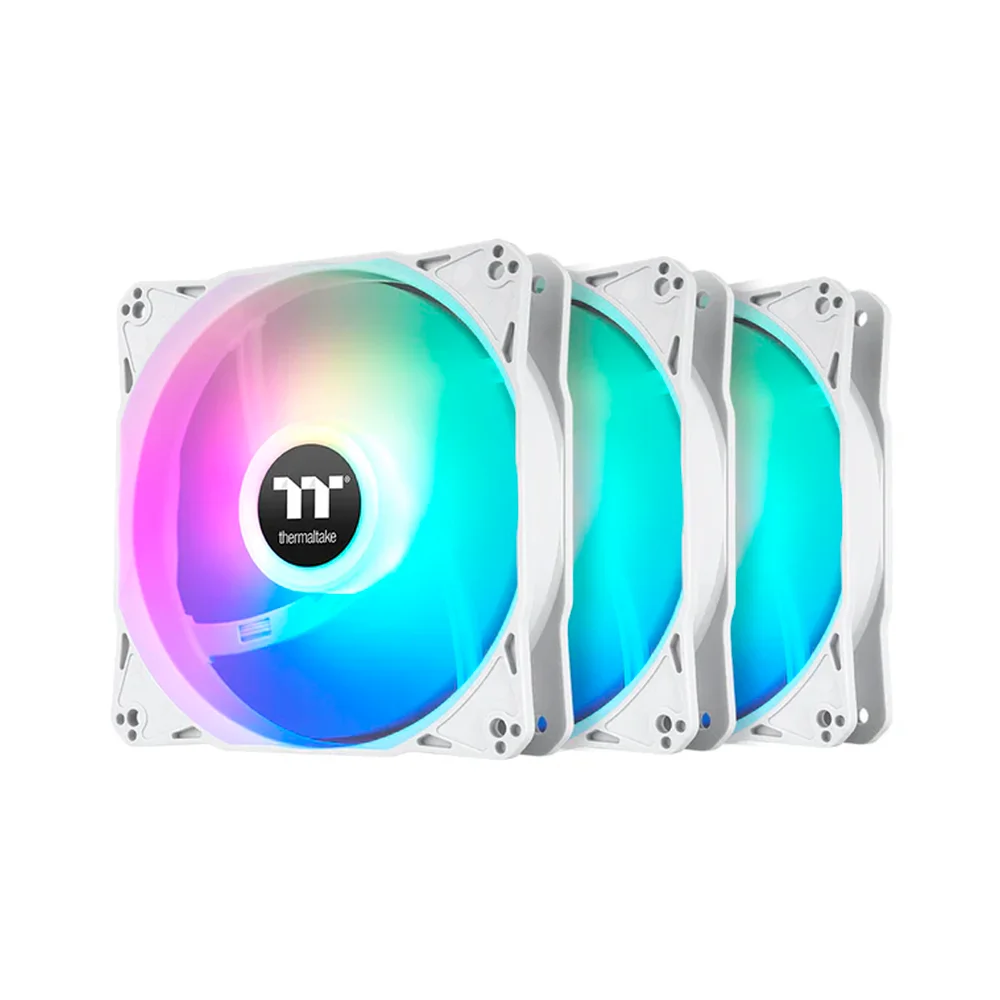 Kit 3 Fans Thermaltake Le120 ARGB Cl-f205-pl12sw-a Branco Kit 3 Fans Thermaltake Le120 ARGB Cl-f205-pl12sw-a Branco