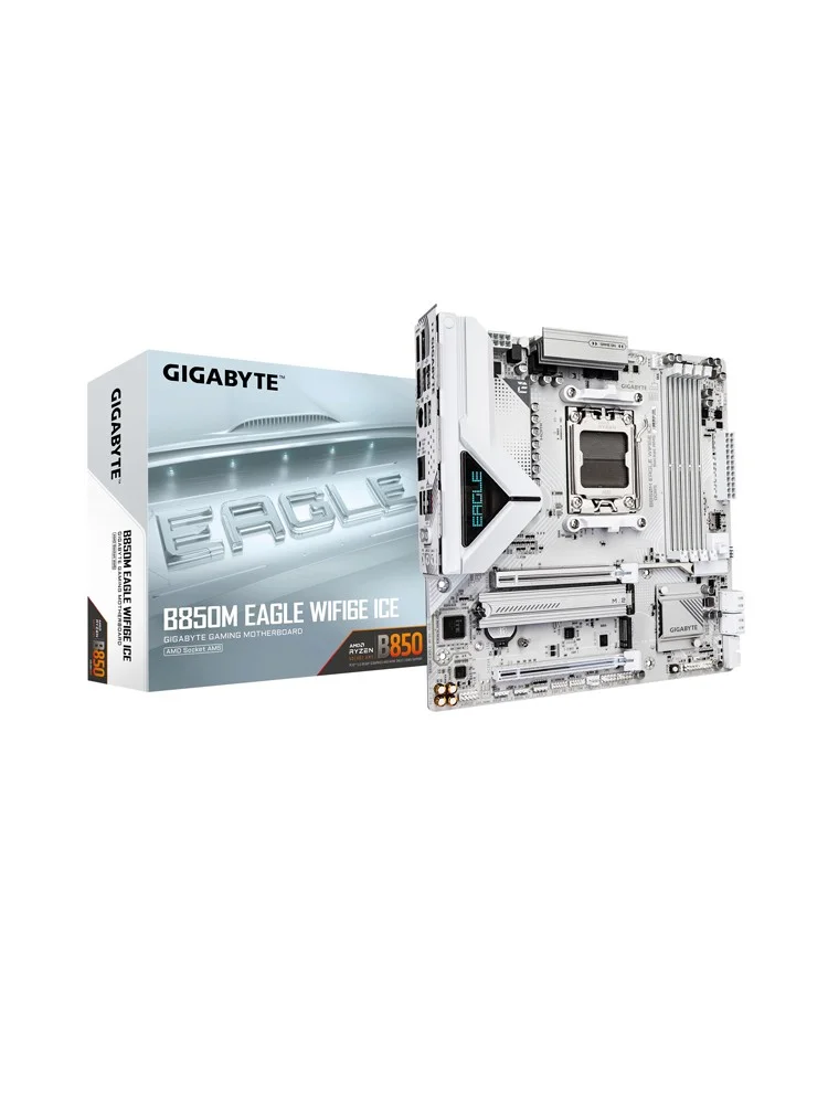 Placa Mãe Gigabyte B850M Eagle Wifi6e Ice, Am5, Ddr5, Wi-fi 6, Atx, 9mb85ml6e-00-g11 Placa Mãe Gigabyte B850M Eagle Wifi6e Ice, Am5, Ddr5, Wi-fi 6, Atx, 9mb85ml6e-00-g11