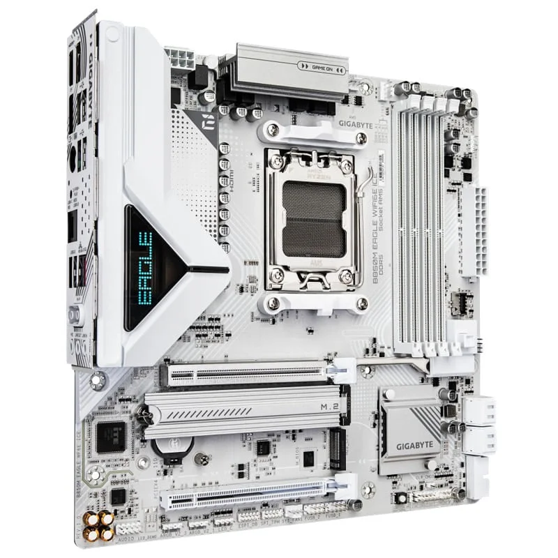 Placa Mãe Gigabyte B850M Eagle Wifi6e Ice, Am5, Ddr5, Wi-fi 6, Atx, 9mb85ml6e-00-g11 Placa Mãe Gigabyte B850M Eagle Wifi6e Ice, Am5, Ddr5, Wi-fi 6, Atx, 9mb85ml6e-00-g11