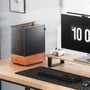 Gabinete Premium Com Madeira Jonsbo T7 Black M-atx Preto
