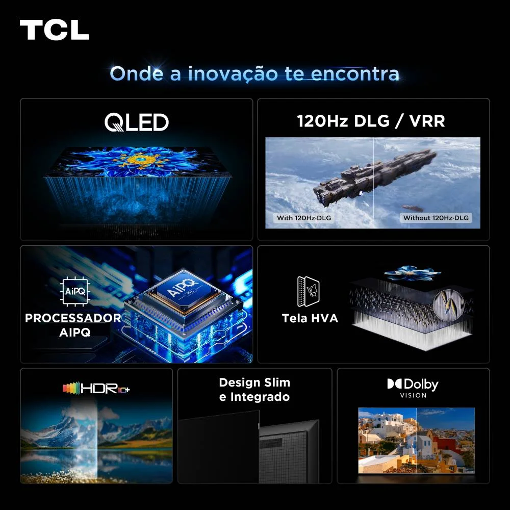 Smart Tv Tcl 50 " QLED 4k P7l Wifi Bluetooth Google Tv Hdr10+ 120 Hz Vrr Aipq 50p7l Smart Tv Tcl 50 " QLED 4k P7l Wifi Bluetooth Google Tv Hdr10+ 120 Hz Vrr Aipq 50p7l