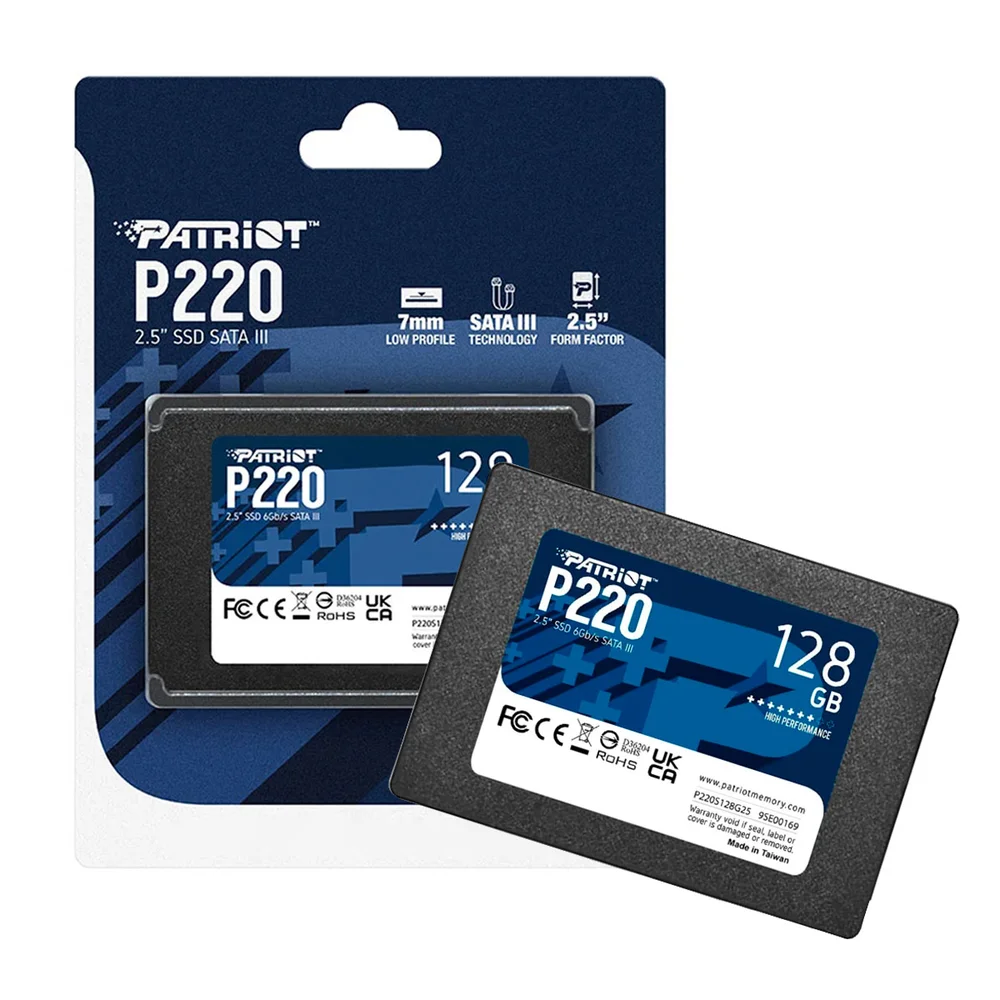 Hd 128GB Patriot P220 SSD, Sata Iii 6gb/s, 2,5" - P220s128g25 Hd 128GB Patriot P220 SSD, Sata Iii 6gb/s, 2,5" - P220s128g25