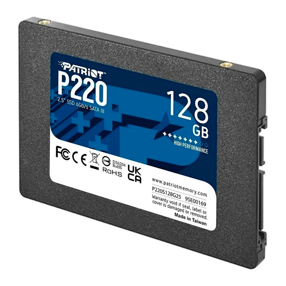 Hd 128GB Patriot P220 SSD, Sata Iii 6gb/s, 2,5" - P220s128g25 Hd 128GB Patriot P220 SSD, Sata Iii 6gb/s, 2,5" - P220s128g25