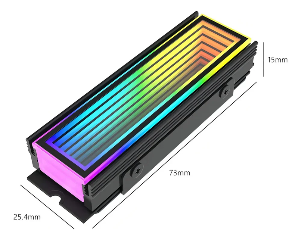 Dissipador De Calor Infinito M.2 Nvme ARGB 2280 Infinity Lens