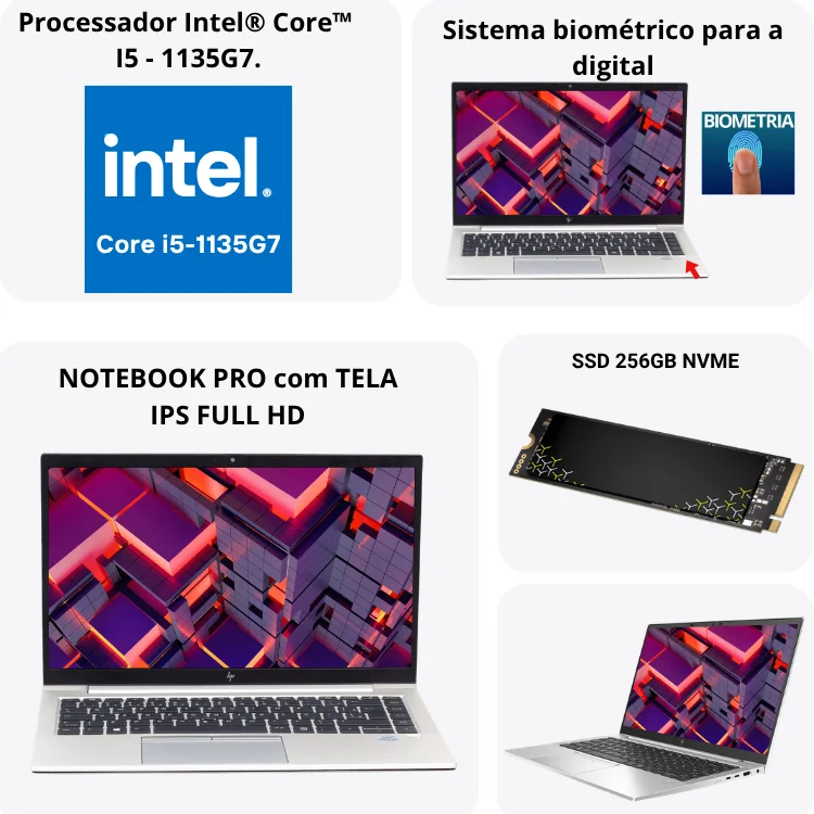 "Usado - Hp Elitebook 840 G8 14"" i5 16gb SSD 256gb Prateado" - view 2