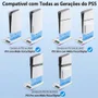 Carregador Base Cooler Controle Compativel Playstation Ps5 FAT SLIM Branco