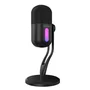 Microfone Gamer Condensador PCyes Volini Black Vulcan RGB Usb - Mgvlnbv