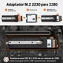 Base De Fixação Para SSD M.2 Nvme 2230 Com Dissipador Metálico Cobreado – Bracket De Fixação Notebook/mini PC