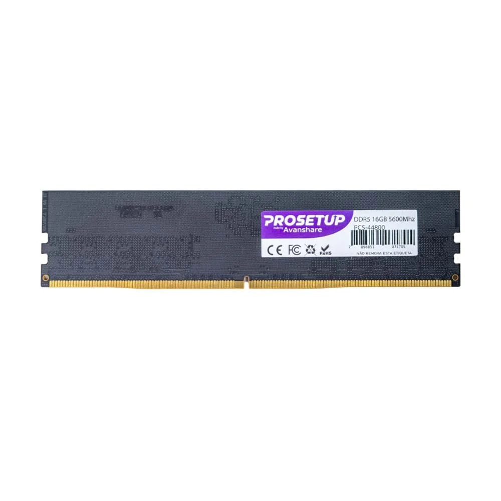 Memoria Para Desktop Ddr5 16gb 5600mhz PC5 44800 Prosetup Avanshare Memoria Para Desktop Ddr5 16gb 5600mhz PC5 44800 Prosetup Avanshare