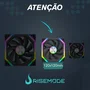 Fan Gamer Rise Mode Magneto X Reverse ARGB 120mm Preto 4 Pin PWM