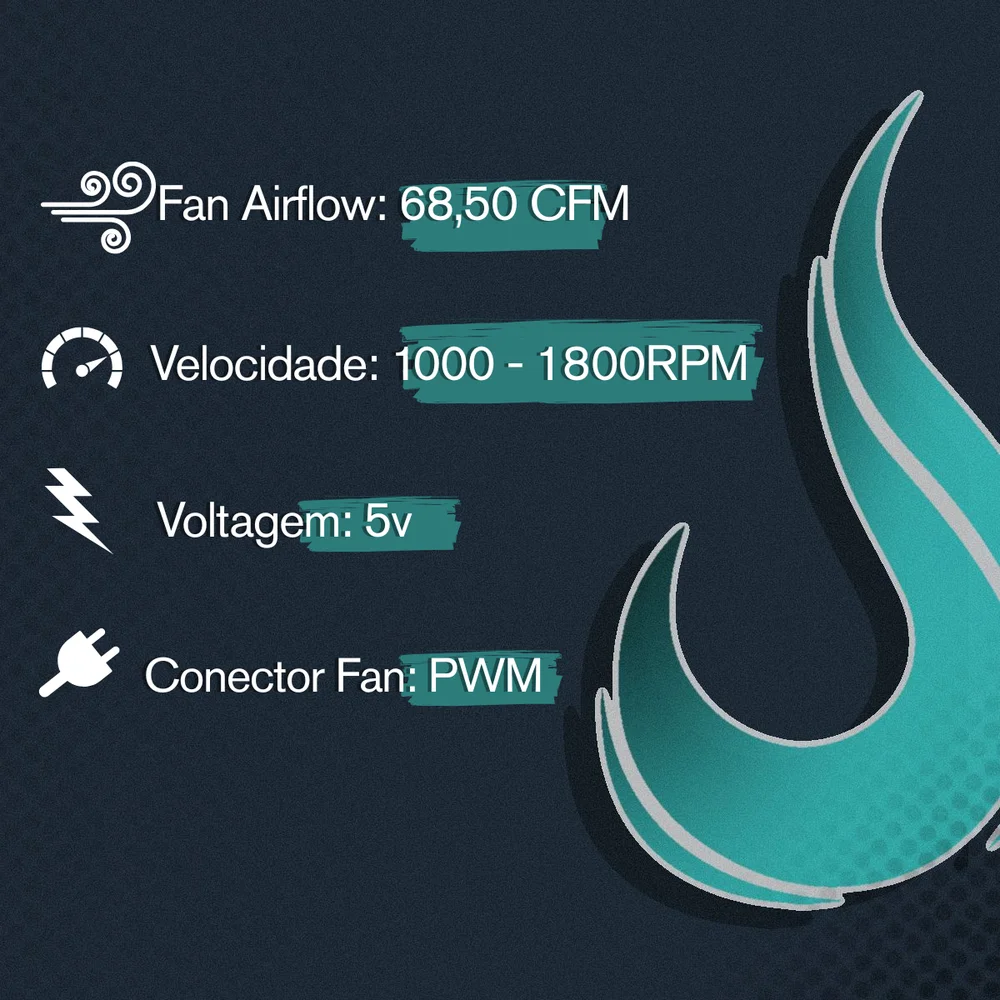 Fan Gamer Rise Mode Magneto X Reverse ARGB 120mm Preto 4 Pin PWM Fan Gamer Rise Mode Magneto X Reverse ARGB 120mm Preto 4 Pin PWM