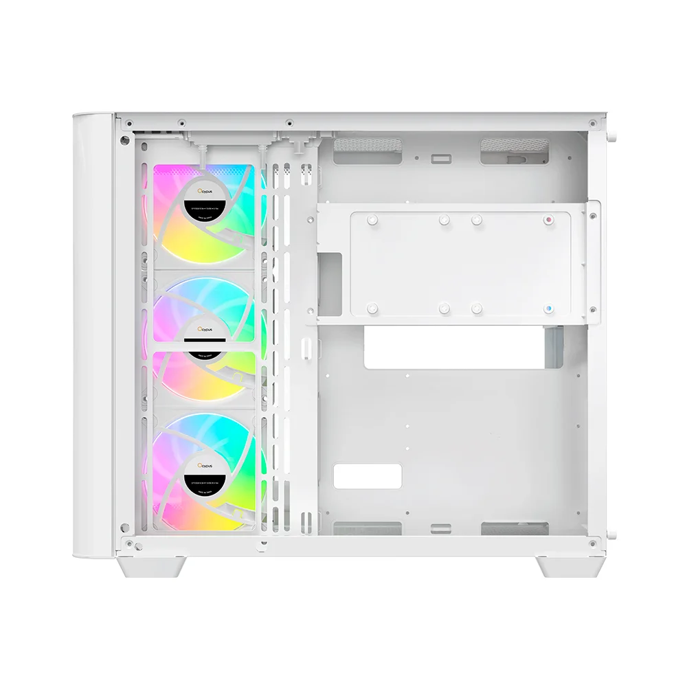 Gabinete Gamer Ocypus Iota C70 Curve Atx ARGB Digital Com Fan Branco Gabinete Gamer Ocypus Iota C70 Curve Atx ARGB Digital Com Fan Branco