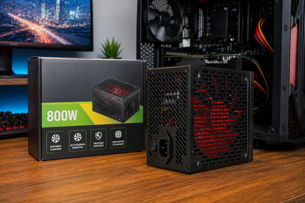 Fonte Gamer Atx Preta 80 Plus Bronze Pro Full 800wats Real Modular Fonte Gamer Atx Preta 80 Plus Bronze Pro Full 800wats Real Modular