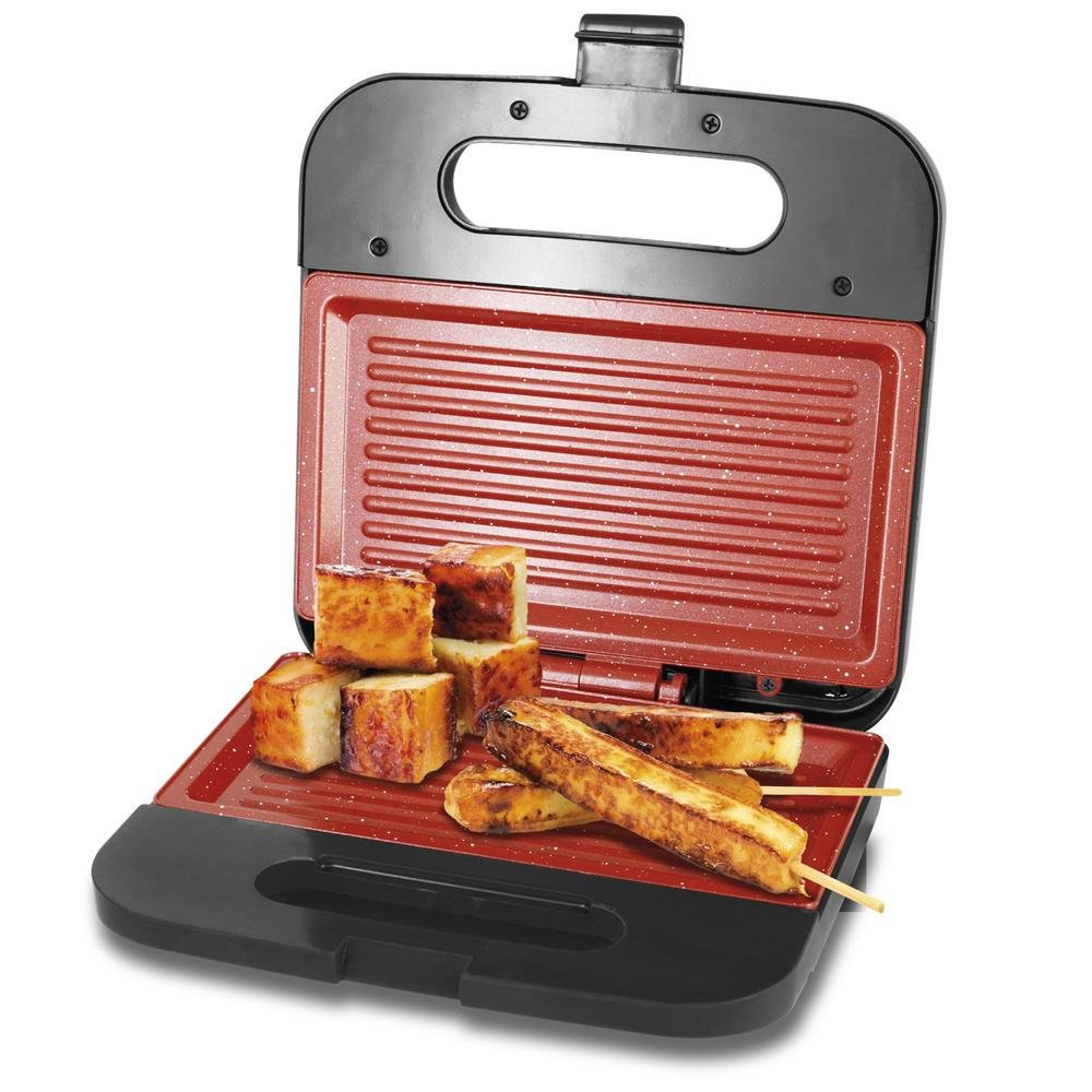 Sanduicheira e Grill Britânia Redstone, 220V, Vermelha, Base antiderrapante - Bgr09iv Sanduicheira e Grill Britânia Redstone, 220V, Vermelha, Base antiderrapante - Bgr09iv