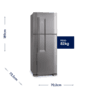 Geladeira Electrolux 475L, Duplex, 127V, Inox - Dc51x