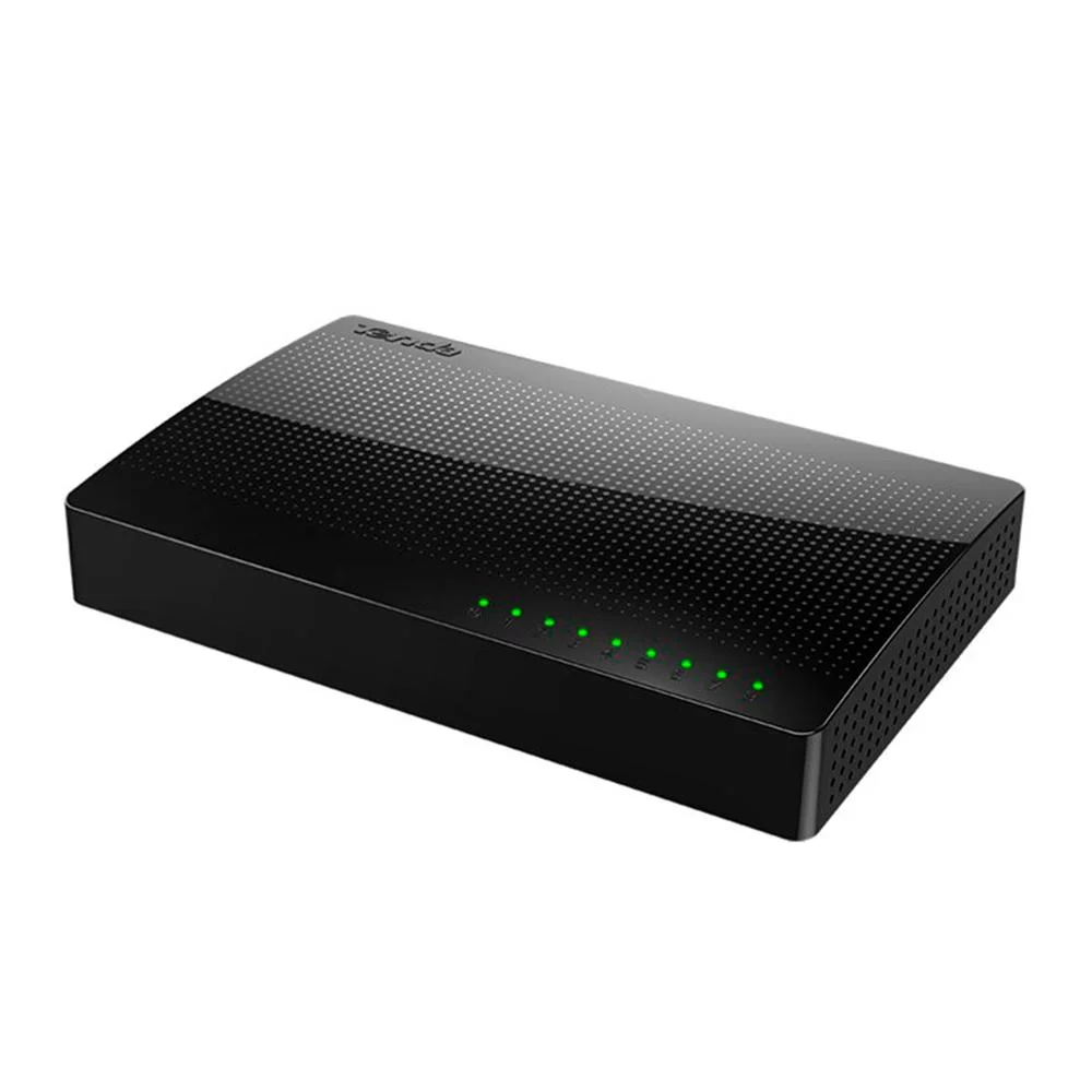 Switch Gigabit de Mesa 8 Portas 10/100/1000Mbps Plug & Play SOHO Preto Auto MDI/MDIX - SG108