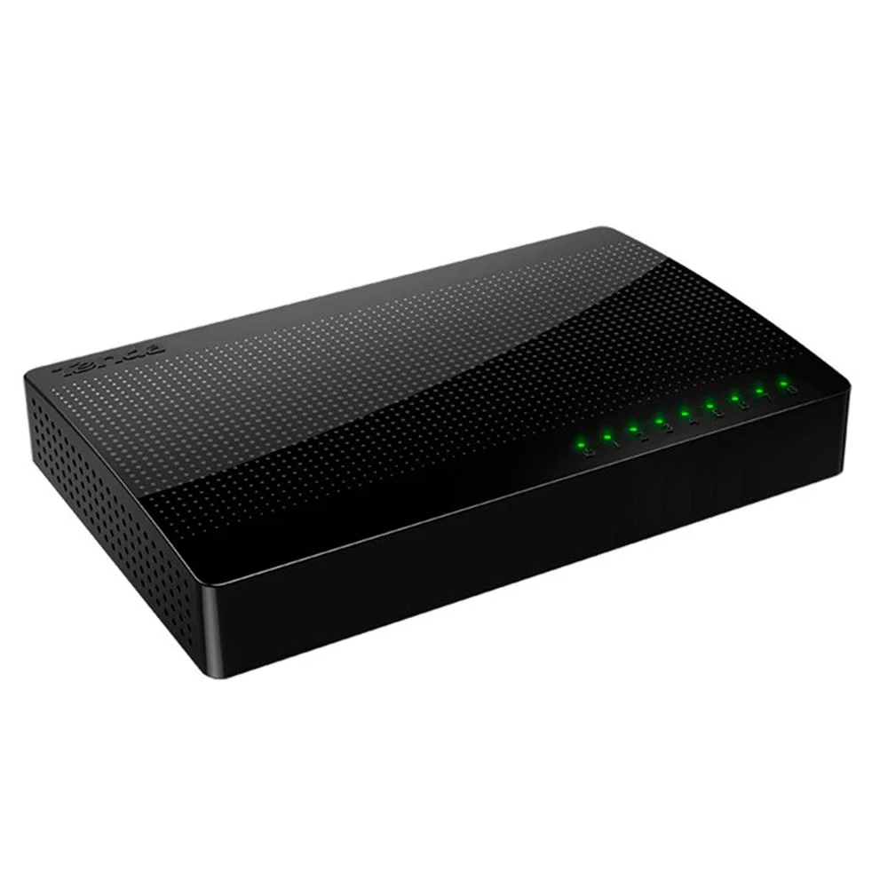 Switch Gigabit de Mesa 8 Portas 10/100/1000Mbps Plug & Play SOHO Preto Auto MDI/MDIX - SG108