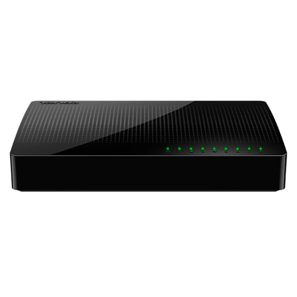 Switch Gigabit de Mesa 8 Portas 10/100/1000Mbps Plug & Play SOHO Preto Auto MDI/MDIX - SG108