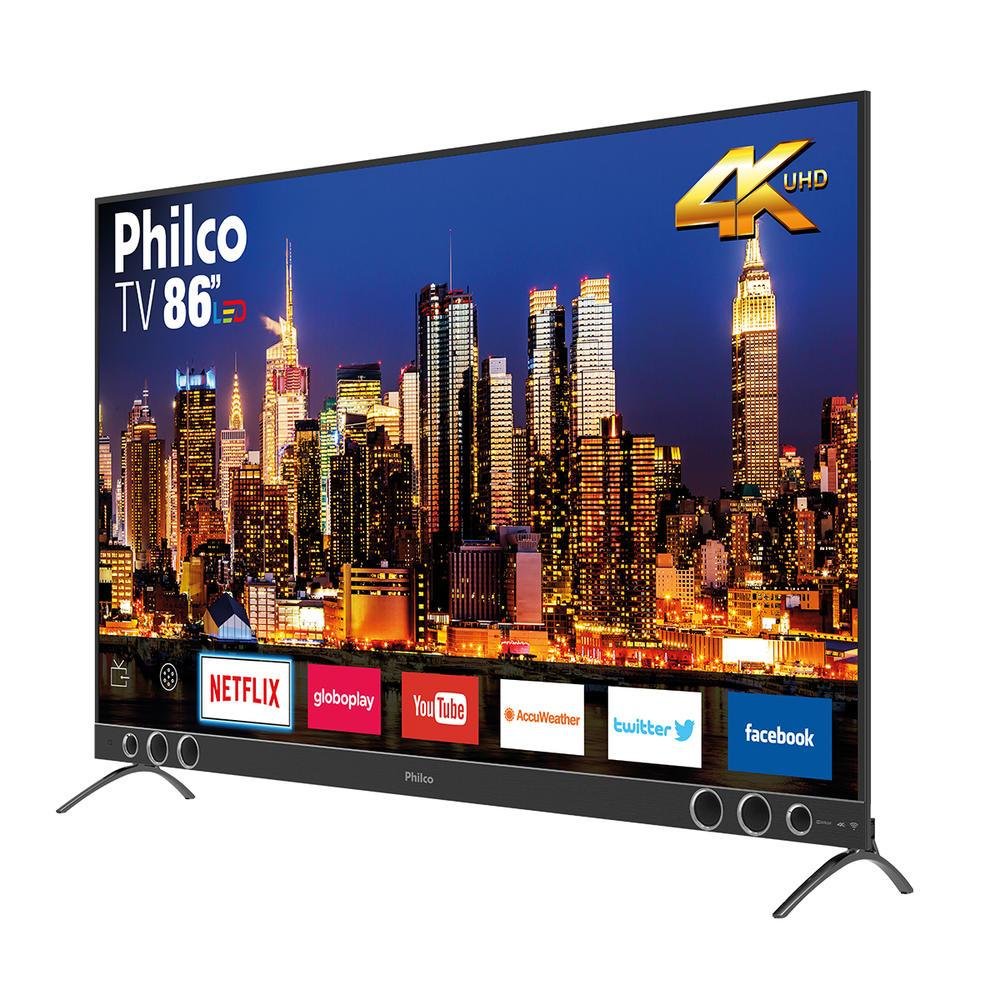 Smart TV Philco 86 Polegadas LED 4K, 4 HDMI, 2 USB, Netflix, Bivolt - PTV86P50SNSG