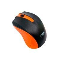 Mouse Oex, Wireless Experience, Preto/Laranja - MS404