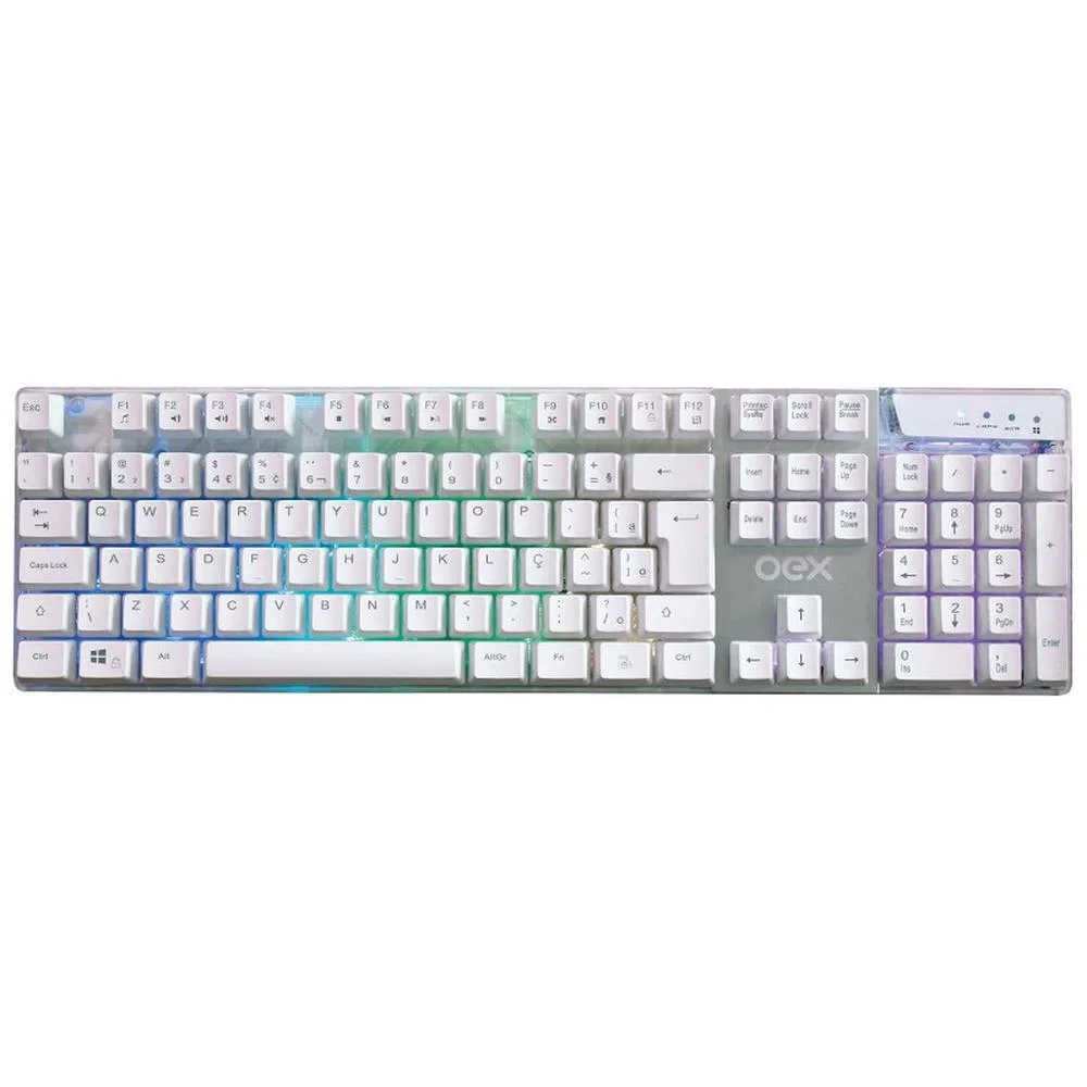 Teclado OEX Gamer Prismatic ABNT2 KaBuM