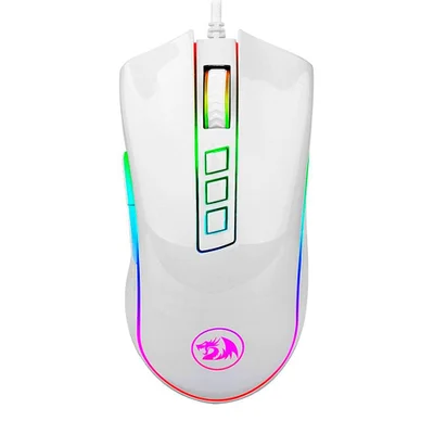 Imagem do produto Mouse Gamer Redragon King Cobra Lunar White, RGB, 24000DPI, 8 Botoes, M711W-FPS em Kabum
