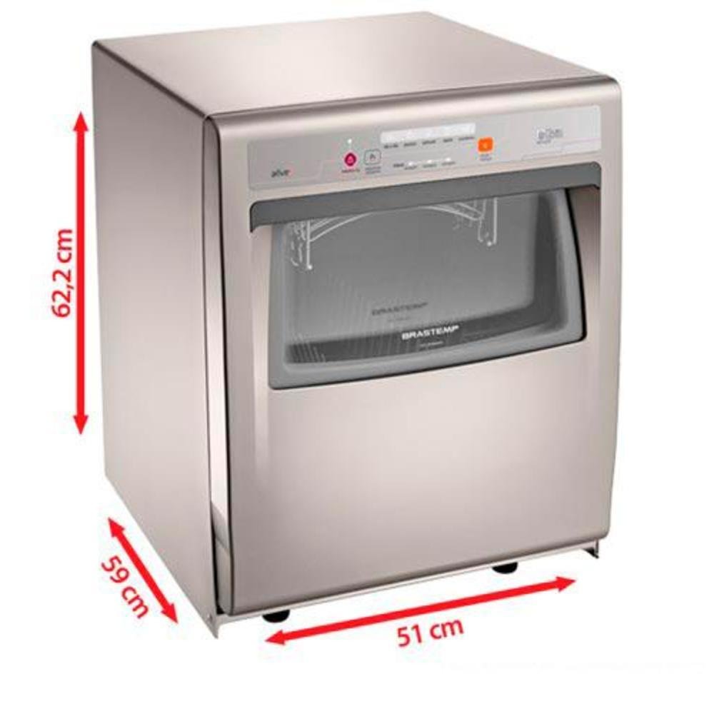 Lava-louças Brastemp com 8 Serviços, 05 Programas de Lavagem e Painel Blue Touch, Prata, 220V - Blf08as Lava-louças Brastemp com 8 Serviços, 05 Programas de Lavagem e Painel Blue Touch, Prata, 220V - Blf08as