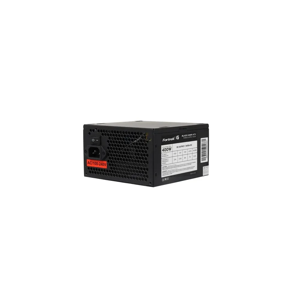 Fonte Fortrek Black Hawk ATX, 400W, 80 Plus, PFC Ativo. Fonte Fortrek Black Hawk ATX, 400W, 80 Plus, PFC Ativo.