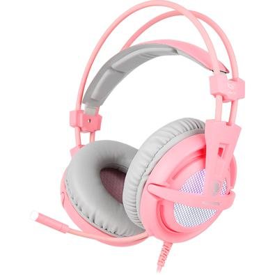 Headset Sades A6 Angel Edition 7.1 | Kabum!