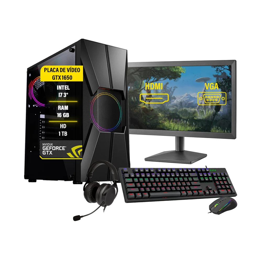 Pc Gamer Completo I7 Gtx1650 KaBuM