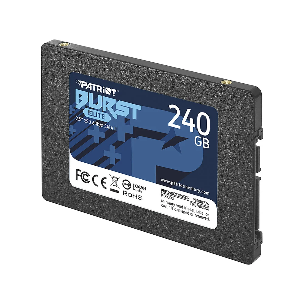 SSD Patriot Burst Elite, 240GB, SATA III,  Leitura 450MB/s, Gravação 320MB/s, 2.5 Polegadas - PBE240GS25SSDR