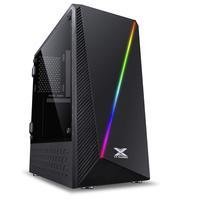 Gabinete Gamer Vinik Pyxis,  Preto,Led Rgb, Lateral Em Acrílico - 30893