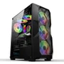 Gabinete Gamer Hayom, Mid Tower, ATX, Matx, Mini-itx, Lateral Em Vidro Temperado, 3 Fans RGB, Mesh Frontal
