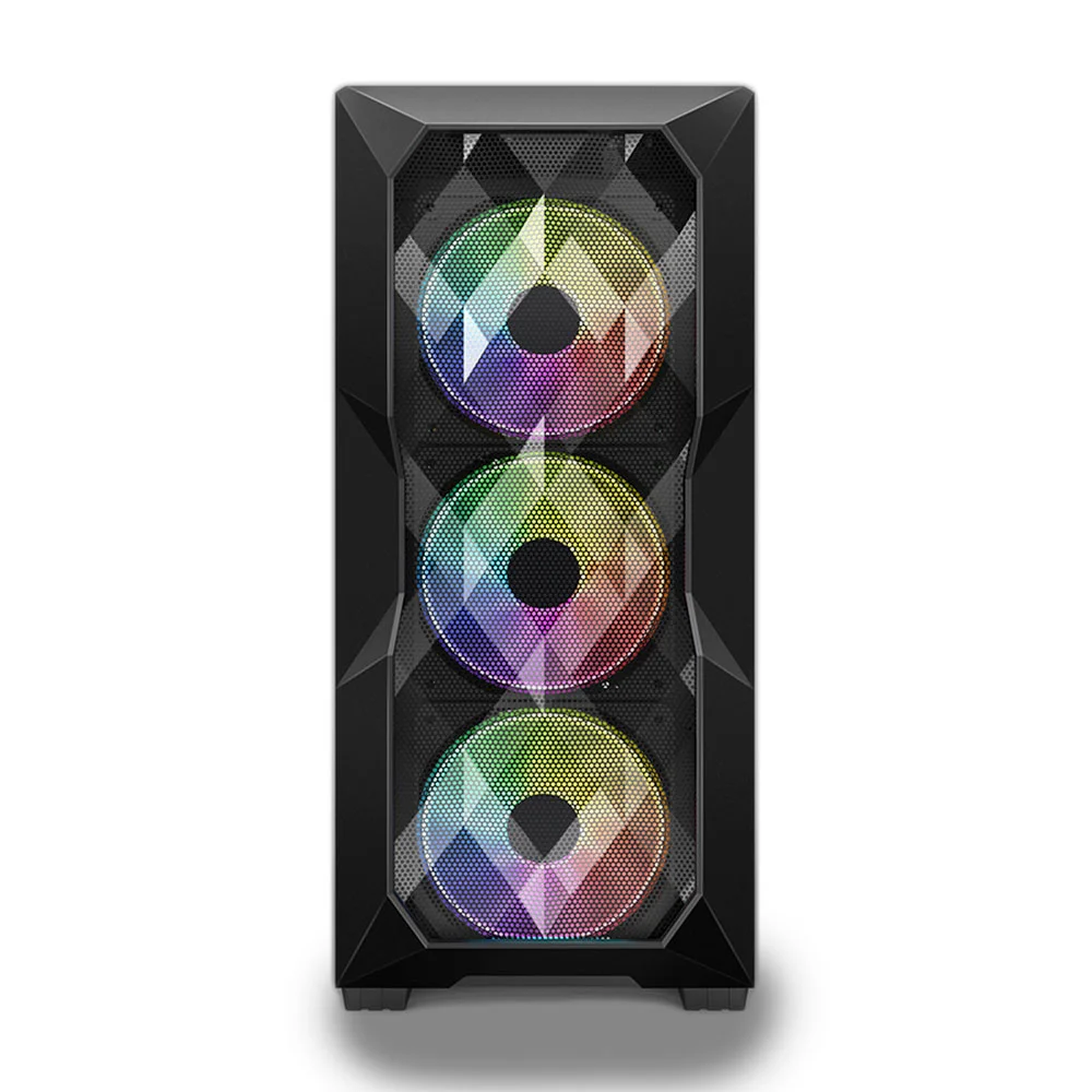 Gabinete Gamer Hayom, Mid Tower, ATX, Matx, Mini-itx, Lateral Em Vidro Temperado, 3 Fans RGB, Mesh Frontal Gabinete Gamer Hayom, Mid Tower, ATX, Matx, Mini-itx, Lateral Em Vidro Temperado, 3 Fans RGB, Mesh Frontal