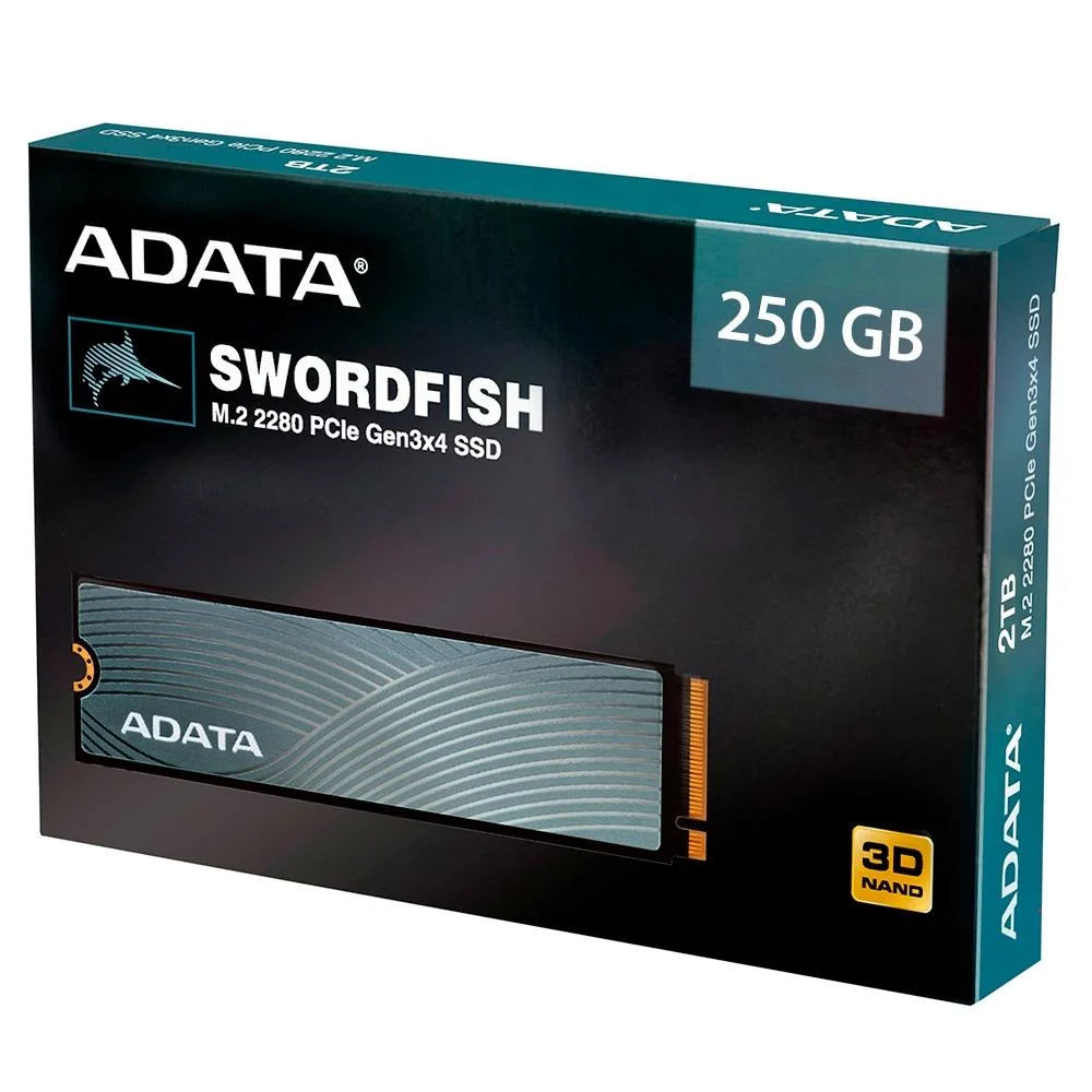 SSD Adata Swordfish 250GB PCIe NVMe KaBuM