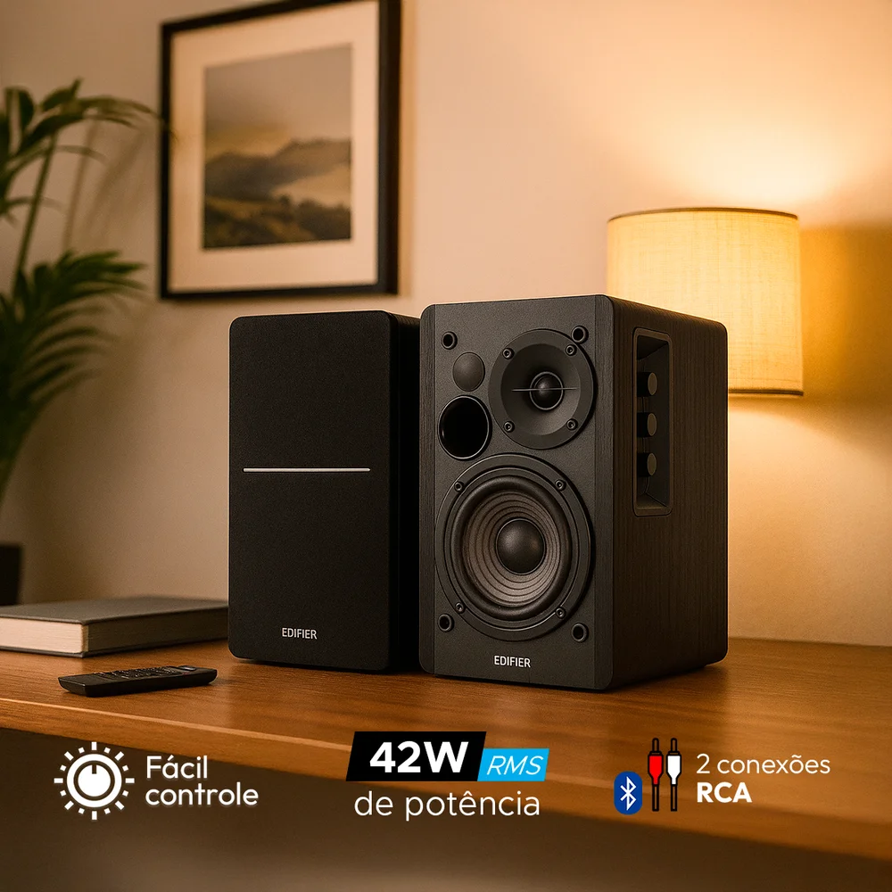 Caixa de som R1280DB EDIFIER Bluetooth 42W RMS