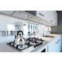 Cooktop Midea 5 Queimadores Com Tripla Chama Ferro Fundido Inox Bivolt Cya5b