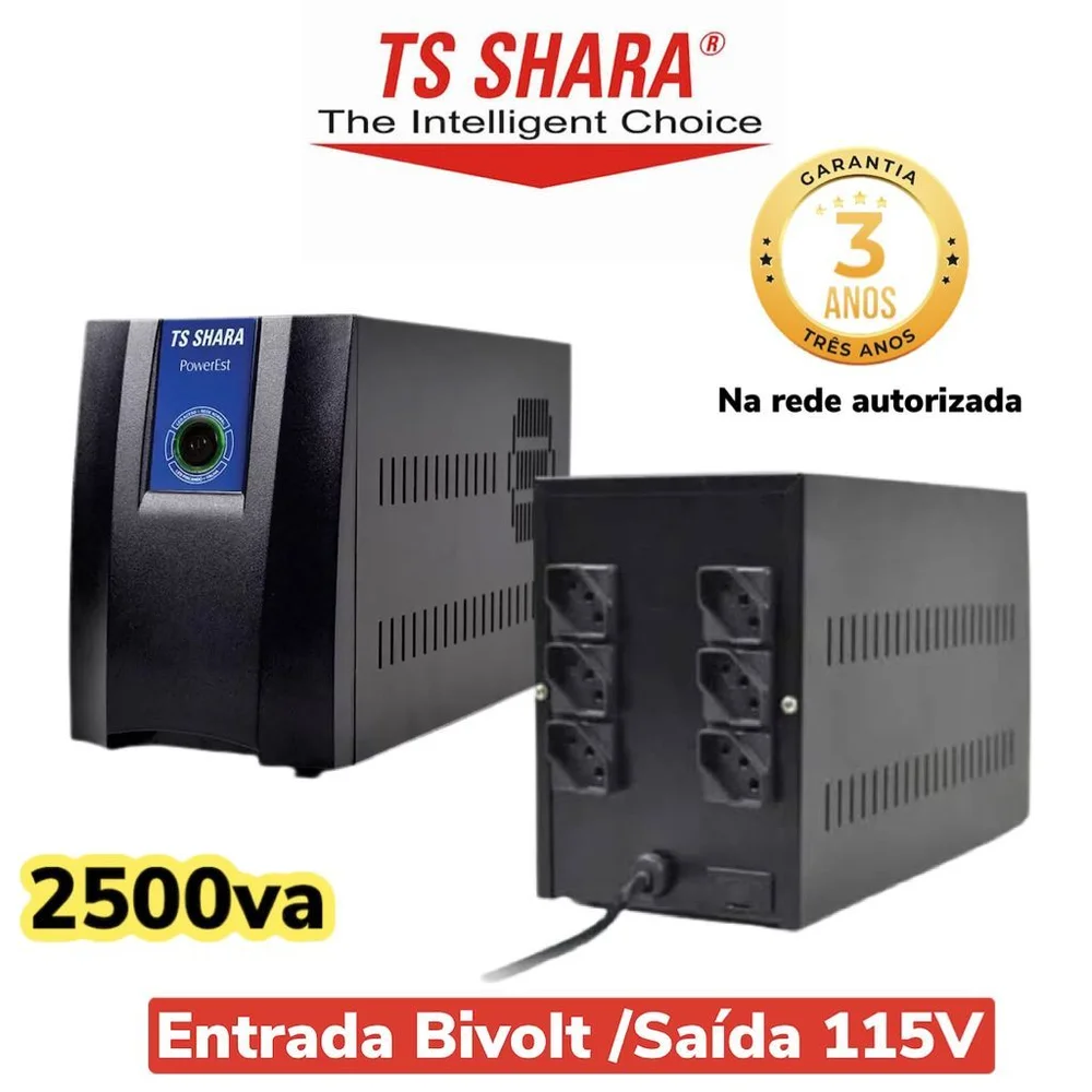 Estabilizador Power Est 2500va Bivolt Ts Shara 9013