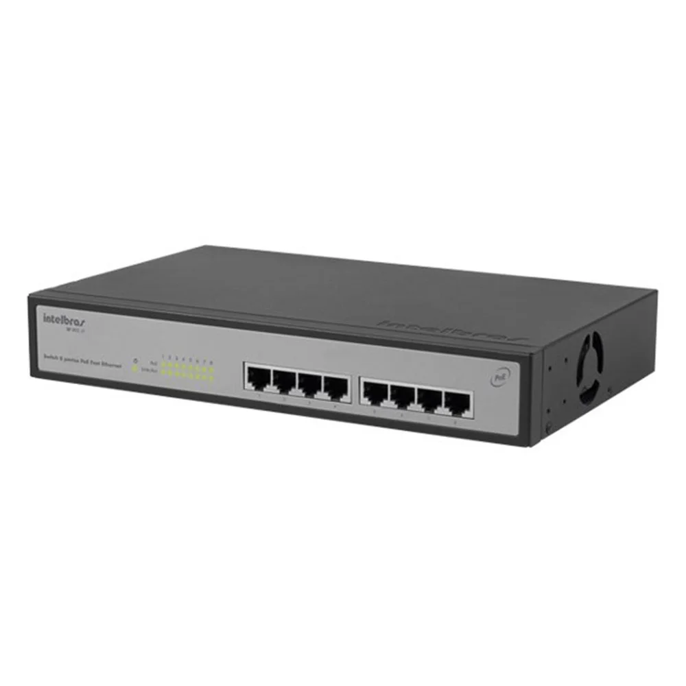 Switch Intelbras Sf802Af 8 Portas 10100 Kabum