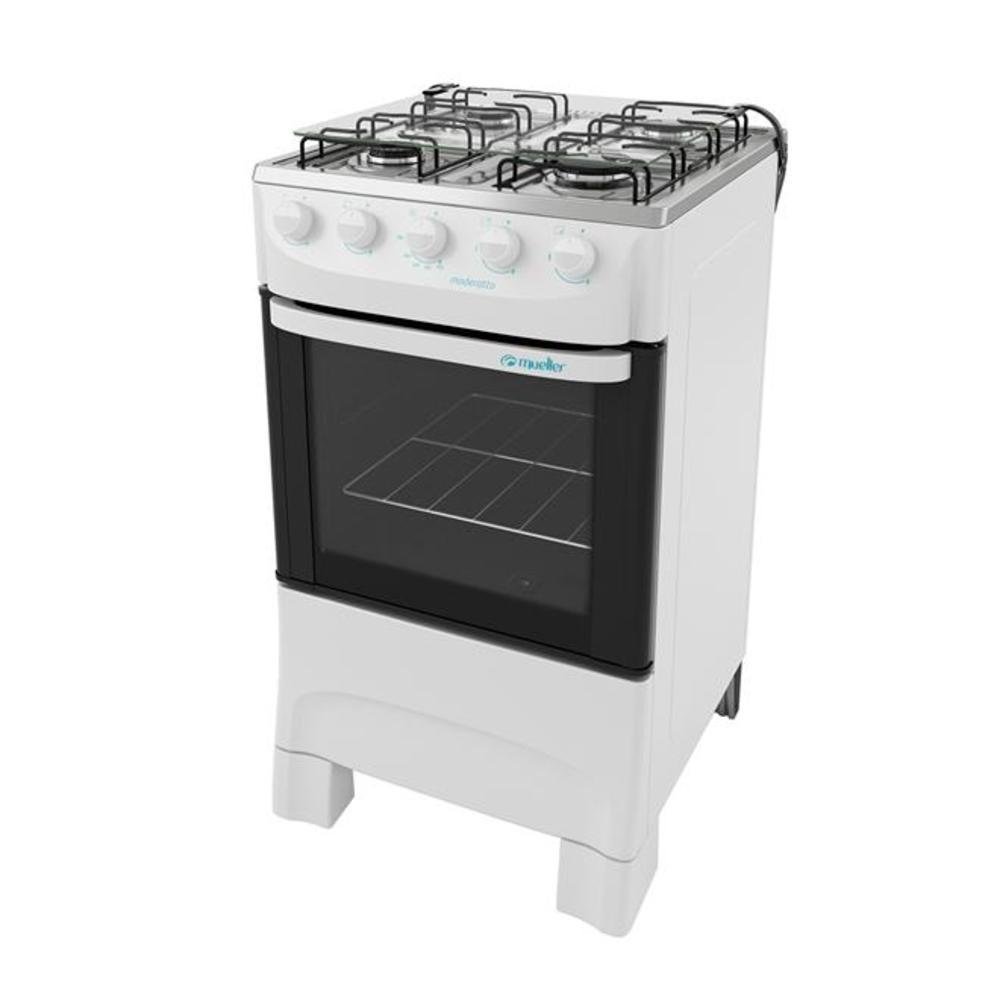 Fogão A Gás Mueller Moderatto 4 Bocas Acendimento Manual Branco. Fogão A Gás Mueller Moderatto 4 Bocas Acendimento Manual Branco.