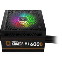 Fonte Gamdias Kratos M1, 600w, 80 Plus Bronze, RGB, Pfc Ativo
