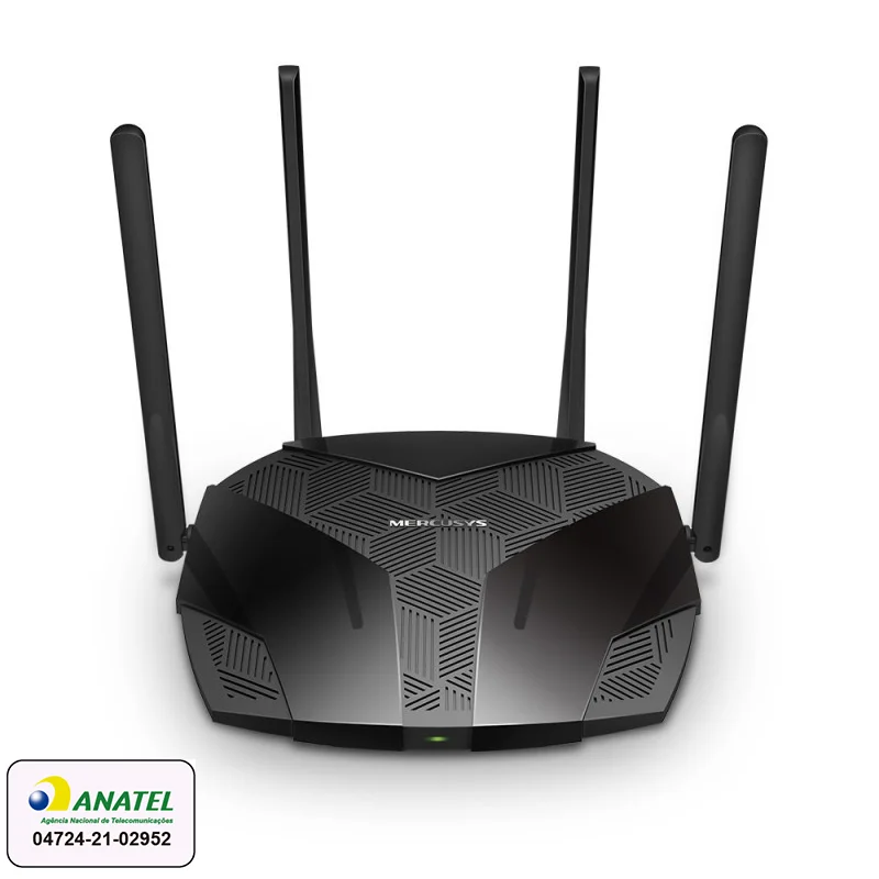 Roteador Mercusys Wi-Fi 6 Dual Band, 1800mbps, Ofdma Mu-Mimo, WPA3, BSS, IPV6, VPN – MR70X Roteador Mercusys Wi-Fi 6 Dual Band, 1800mbps, Ofdma Mu-Mimo, WPA3, BSS, IPV6, VPN – MR70X