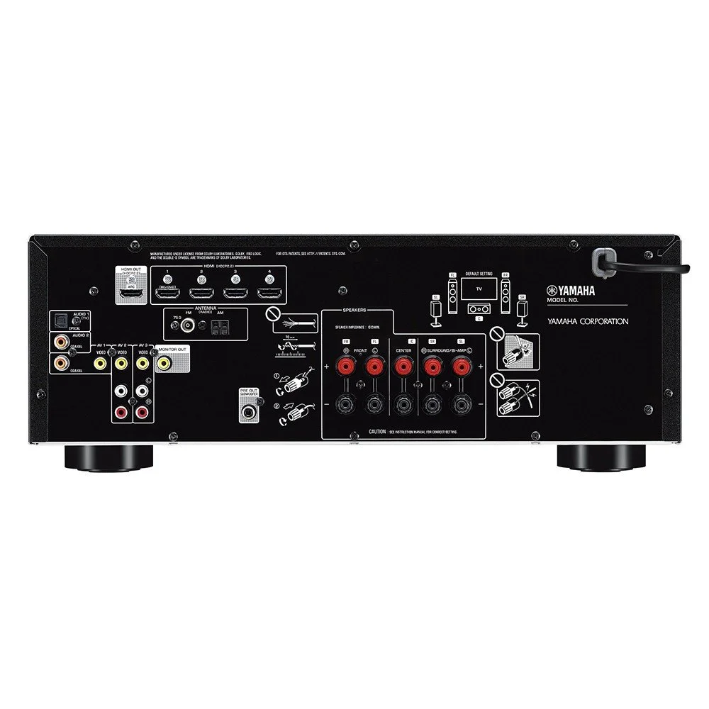 Receiver Yamaha RXV385 51 Canais 4K KaBuM